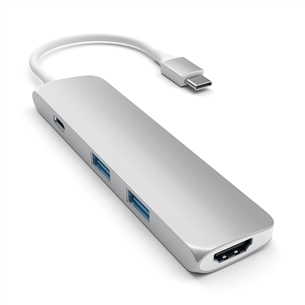 Satechi 4K, USB C hub, grey/white - Adapter