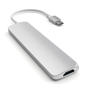 Satechi 4K, USB C hub, grey/white - Adapter