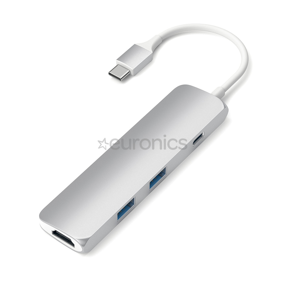 Satechi 4K, USB C Multi-port, серый/белый - Хаб