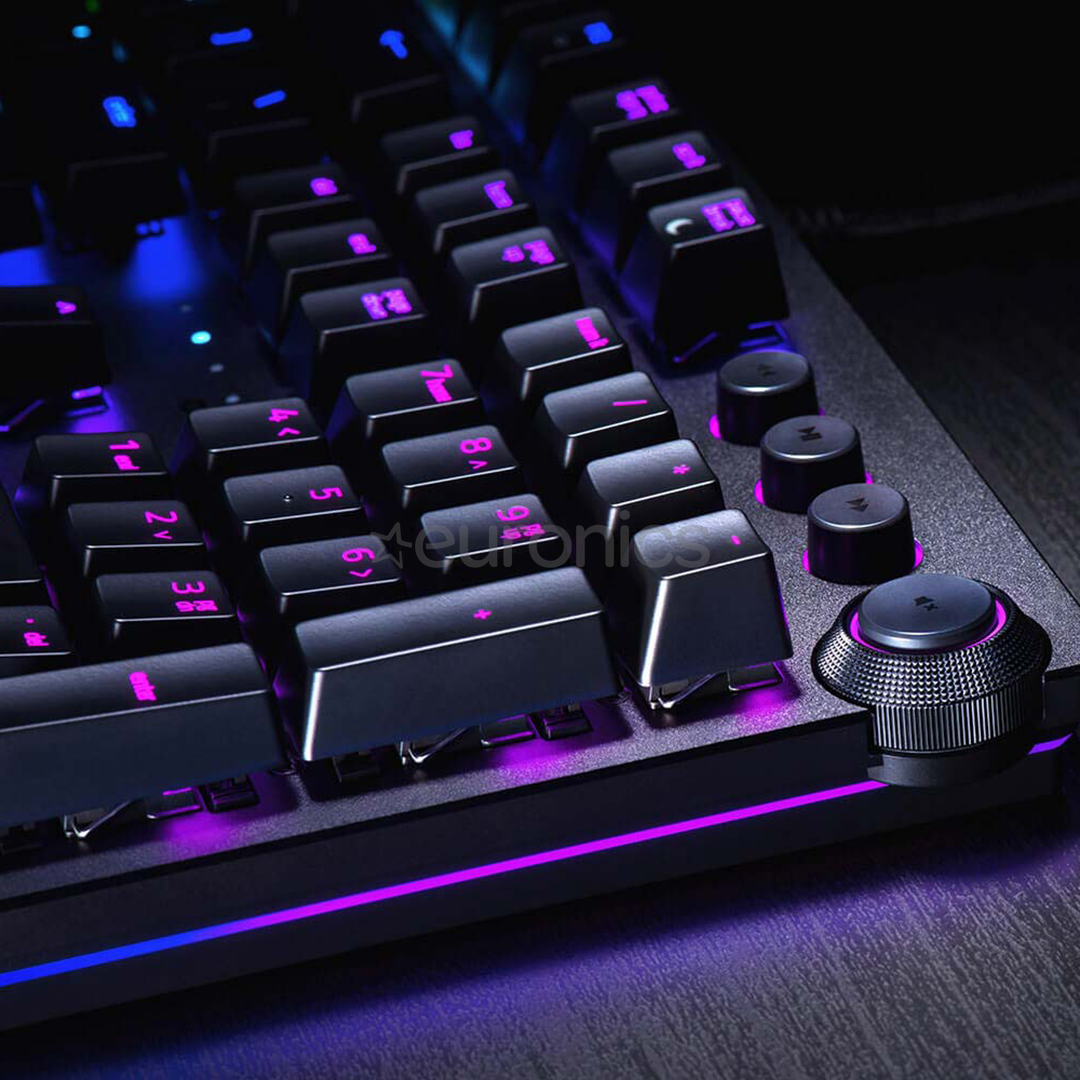Razer Huntsman Elite, Linear Optical Switch, US, mehāniskā, melna - Klaviatūra