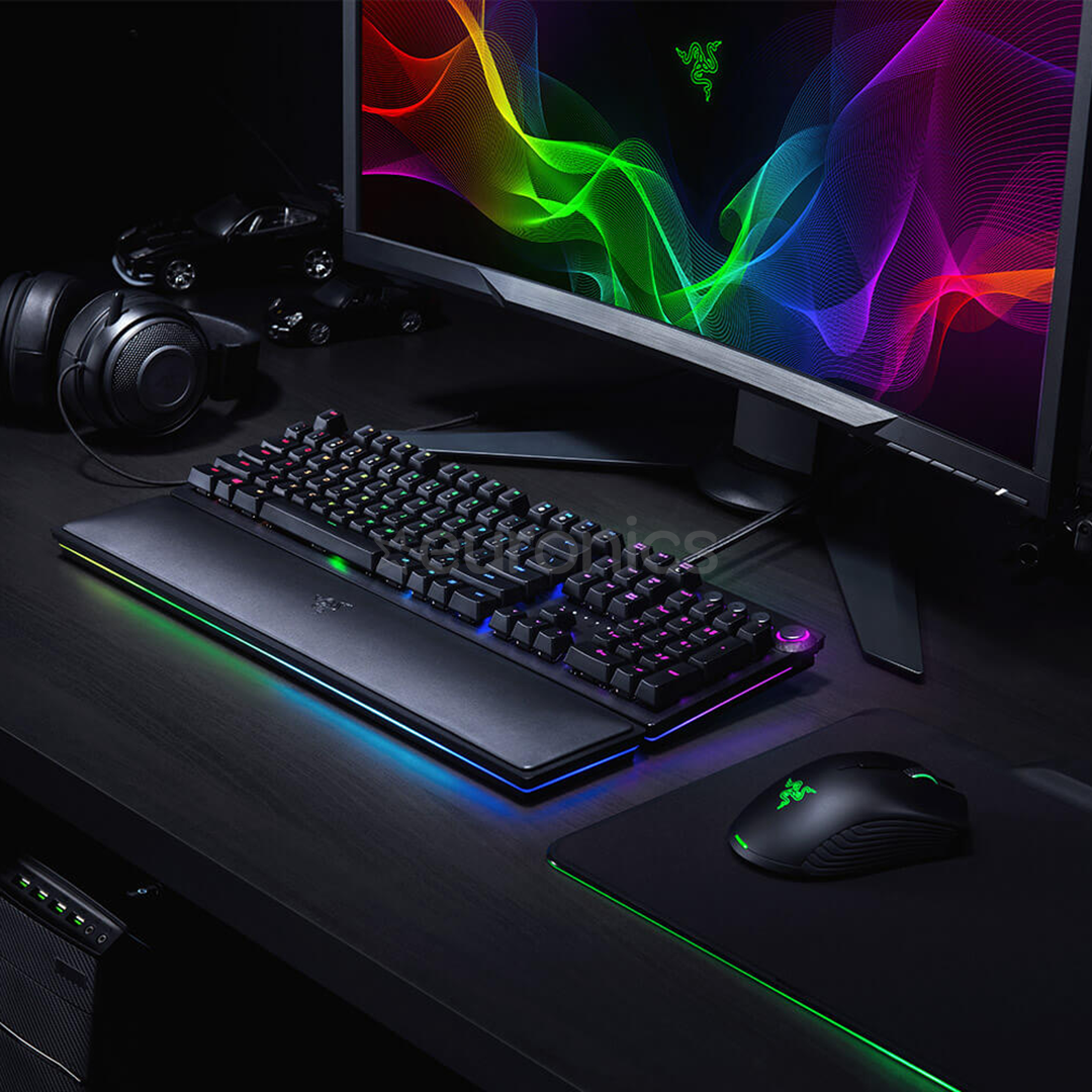 Razer Huntsman Elite, Linear Optical Switch, US, mehāniskā, melna - Klaviatūra