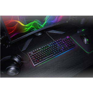 Razer Huntsman Elite, Linear Optical Switch, US, mehāniskā, melna - Klaviatūra