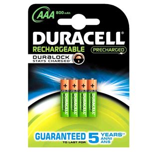 Lādējamās baterijas AAA, Duracell / 800 mAh / 4 gab