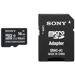 Atmiņas karte MicroSDHC + adapteris, Sony / 16GB