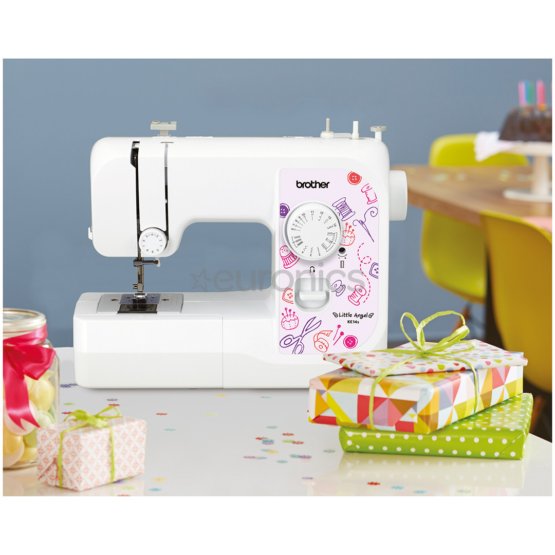 Brother Little Angel, balta/rozā - Šujmašīna