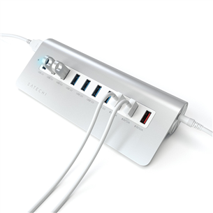 Satechi, USB-C hub 10 ports, grey/white - Adapter