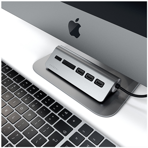 USB-C  + memory card reader Satechi hub, USB C, grey - Adapter