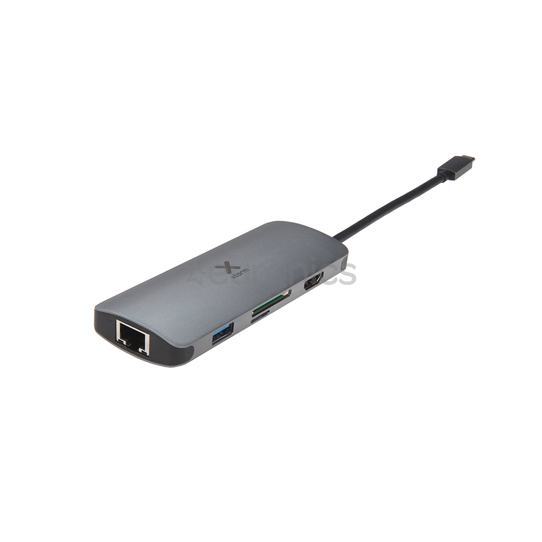 Adapteris USB-C / HDMI; LAN; USB3.0; SD+MicroSD; USB-C, Xtorm