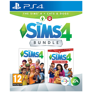 PS4 game The Sims 4 + Cats and Dogs Bundle