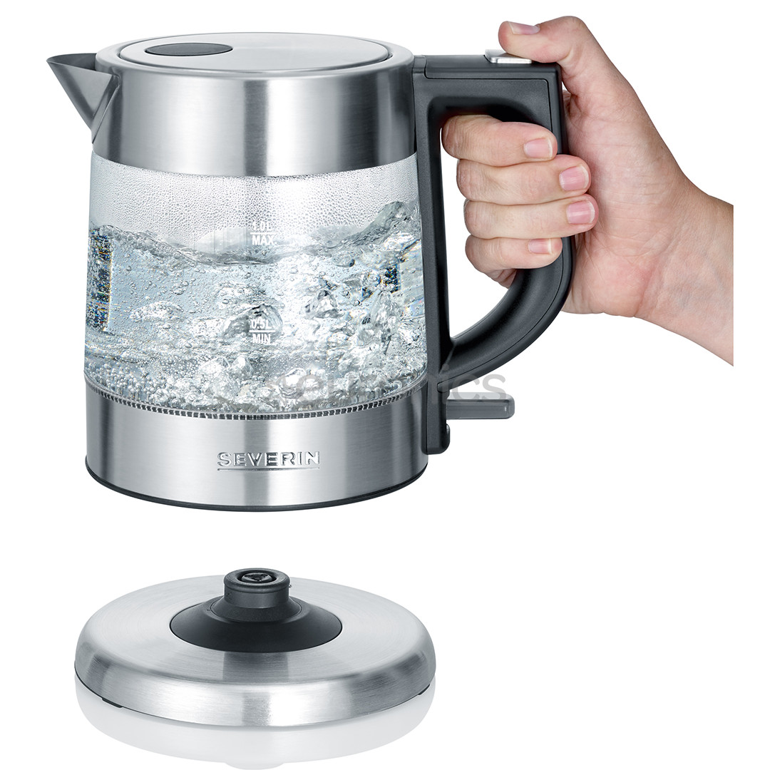 Severin, 1 L, inox/clear - Kettle