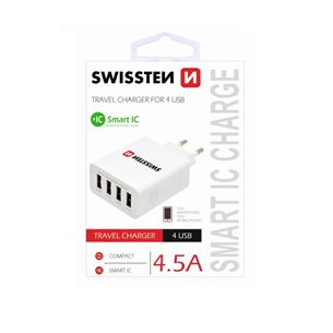 Зарядное устройство Smart IC USB, Swissten / 4,5A
