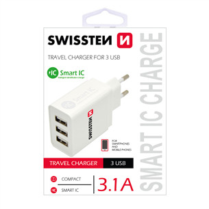 Lādētājs Smart IC, Swissten / 3.1A