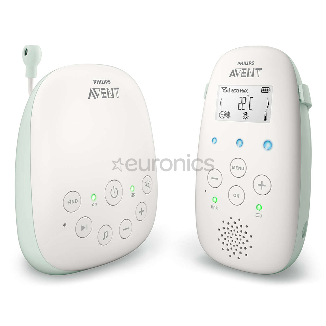 Philips Avent, balta/zaļa - Radio aukle
