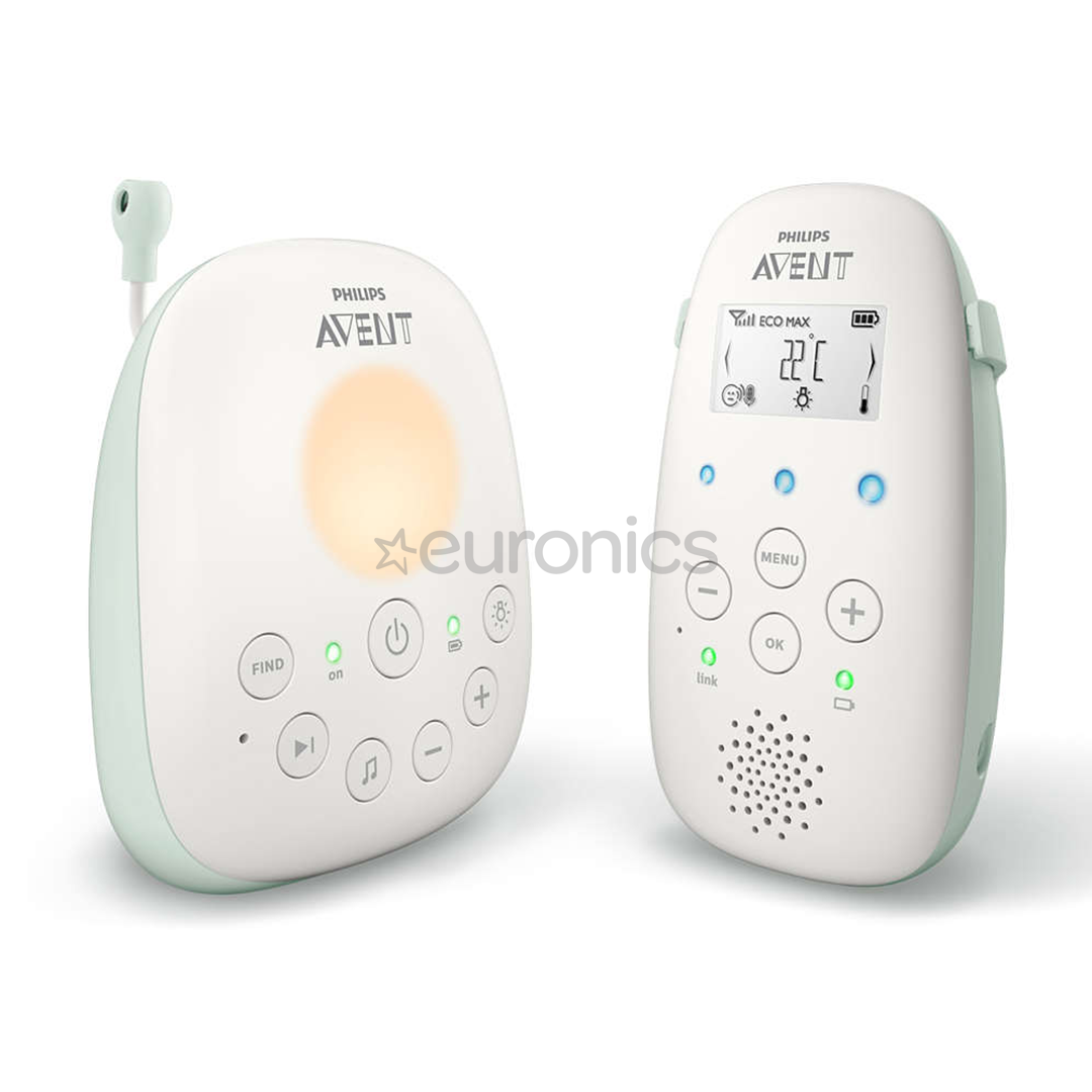 Philips Avent, balta/zaļa - Radio aukle