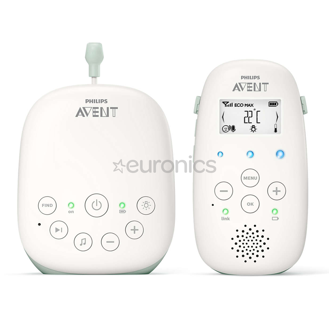 Philips Avent, balta/zaļa - Radio aukle