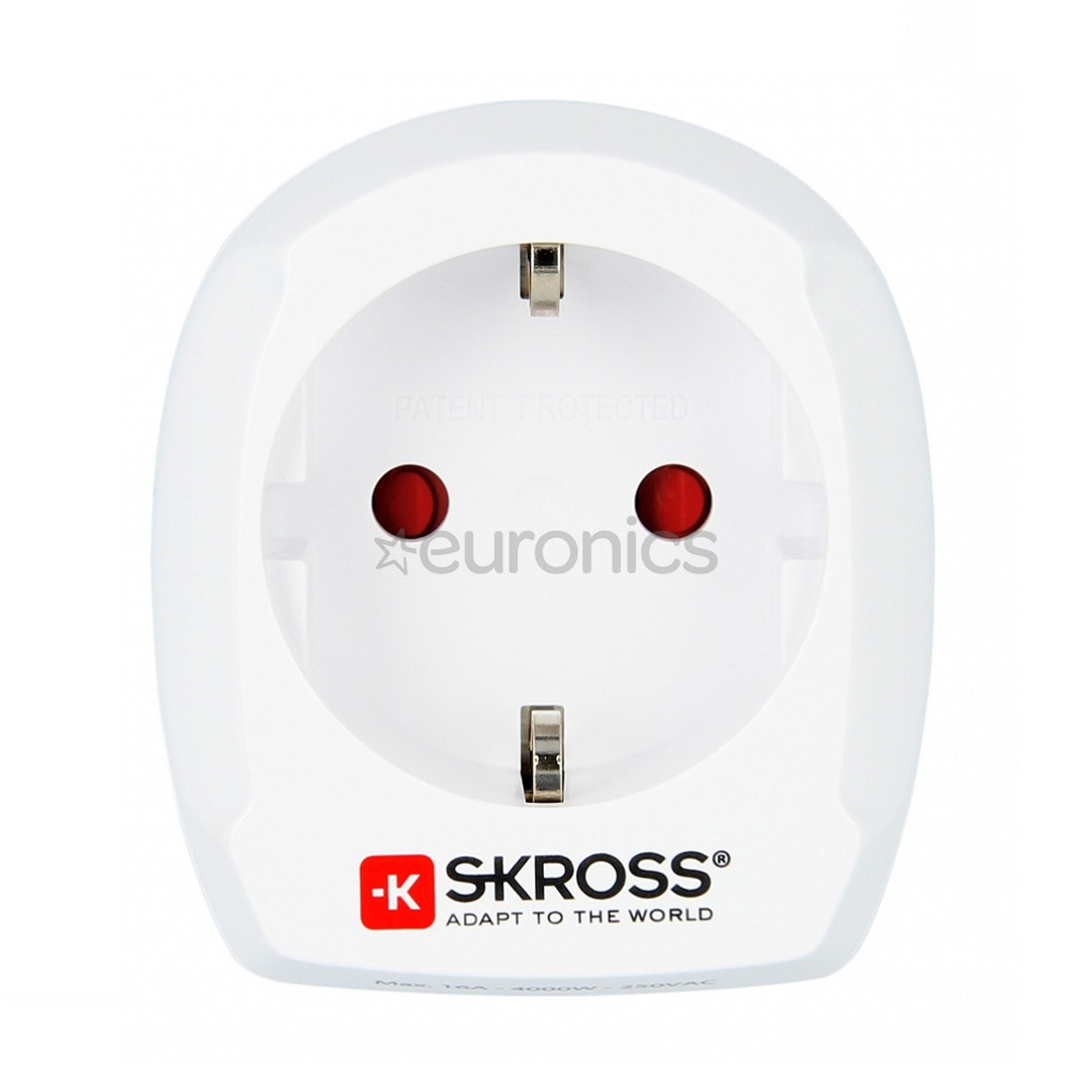 Travel adapter EUR -- UK Skross