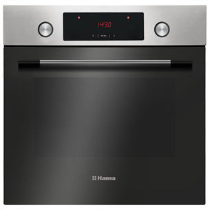 Hansa, 65 L, pyrolitic cleaning, black/inox - Built-in oven