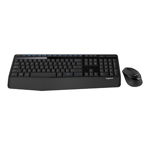 Logitech MK345, US, melna - Bezvadu klaviatūra ar peli