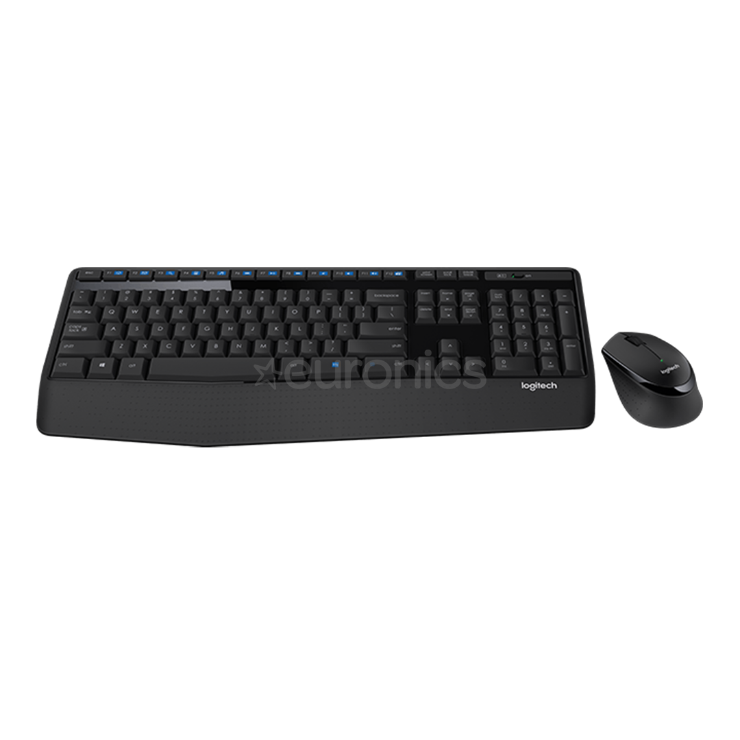 Logitech MK345, US, черный - Беспроводная клавиатура + мышь