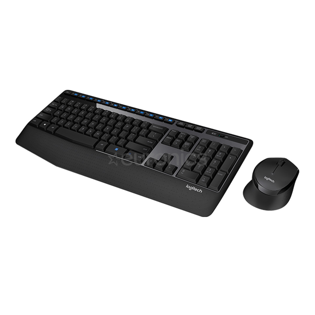 Logitech MK345, US, черный - Беспроводная клавиатура + мышь