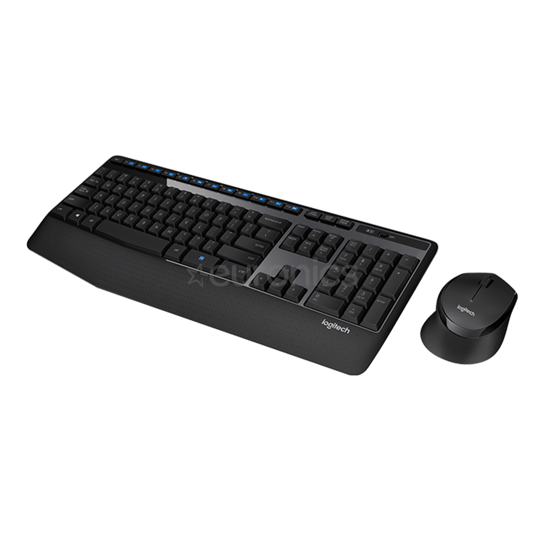 Logitech MK345, US, черный - Беспроводная клавиатура + мышь