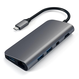 Satechi, 4K HDMI/Mini DP Gigabit Ethernet, USB-C, sudraba - Adapteris