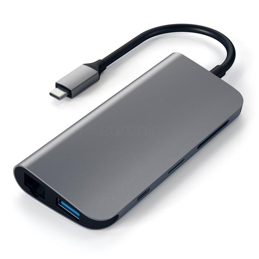 Satechi, 4K HDMI/Mini DP Gigabit Ethernet, USB-C, sudraba - Adapteris