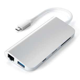 Satechi, 4K HDMI/Mini DP Gigabit Ethernet, USB-C, silver - Adapter