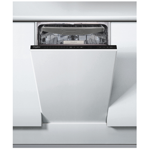 Whirlpool, 10 komplekti, platums 44.8 cm - Iebūvējama trauku mazgājamā mašīna WSIP4033PFE
