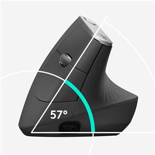 Logitech MX Vertical Advanced Ergonomic, melna - Bezvadu datorpele