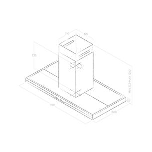 Cooker hood Meteorite Island, Elica / 800 m³/h