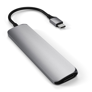 Satechi, USB-C hub Multi-port 4K + SD-reader, grey - Adapter