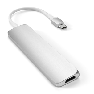 Satechi, USB-C Multi-Port 4K + SD lasītājs, sudraba - Adapteris