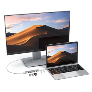 Satechi, USB-C Multi-Port 4K + SD lasītājs, sudraba - Adapteris