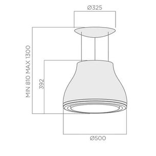 Elica Shining, 384 m³/h, brown - Cooker hood