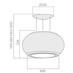 Cooker hood Interstellar, Elica / 384 m³/h