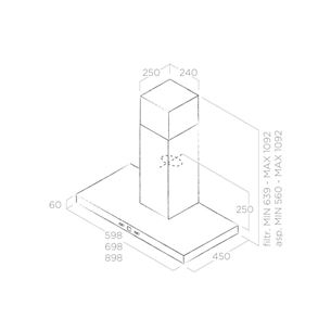 Cooker hood Cruise, Elica / 713 m³/h