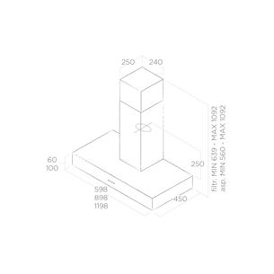 Cooker hood Spot NG, Elica / 368 m³/h