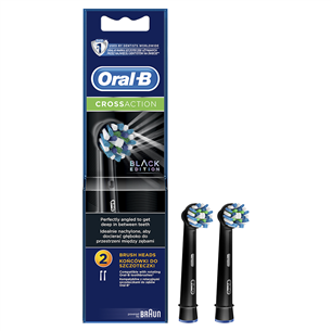 Braun Oral-B Cross Action, 2 шт., черный - Насадки для зубной щетки EB50-2B