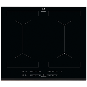 Electrolux 600 FlexiBridge, EcoTimer, width 59 cm, frameless, black - Built-in Induction Hob EIV644