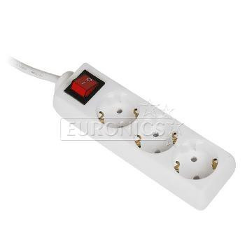 Hama, 3 m, 3 sockets, white - Power strip