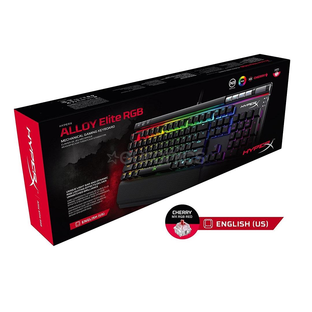 Klaviatūra Alloy Elite RGB Cherry MX Red, HyperX / ENG
