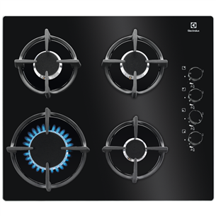 Electrolux 600, width 59 cm, black - Built-in Gas Hob KGG6407K