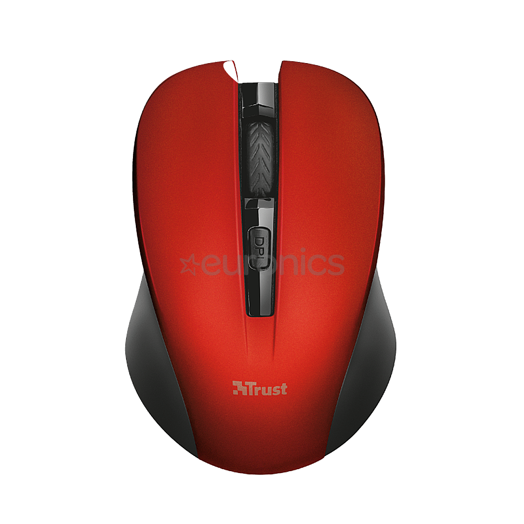 Trust Mydo Silent Click, black/red - Wireless Optical Mouse
