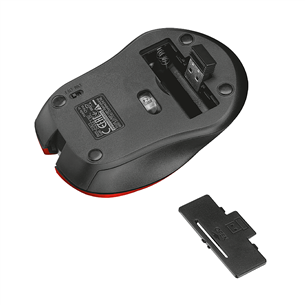 Trust Mydo Silent Click, black/red - Wireless Optical Mouse