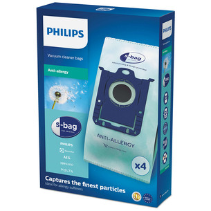 Philips s-bag anti-allergy, 4 gab. - Putekļu sūcēja maisiņi FC8022/04