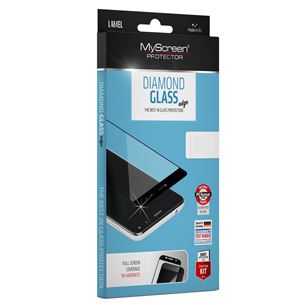 Ekrāna aizsargstikls Diamond glass Edge Full Glue priekš iPhone XR, MSC
