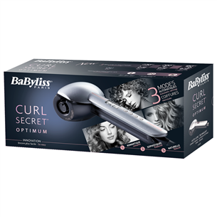 BaByliss Curl Secret Optimum, 180-230 °C, sudraba - Automātiskās lokšķēres
