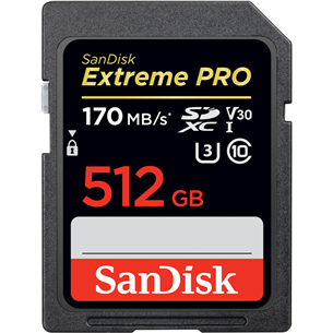 Atmiņas karte Extreme PRO SDXC, SanDisk / 512 GB