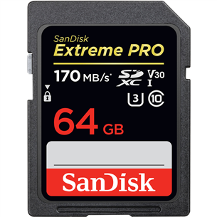 Atmiņas karte Extreme PRO SDXC, SanDisk / 64Gb